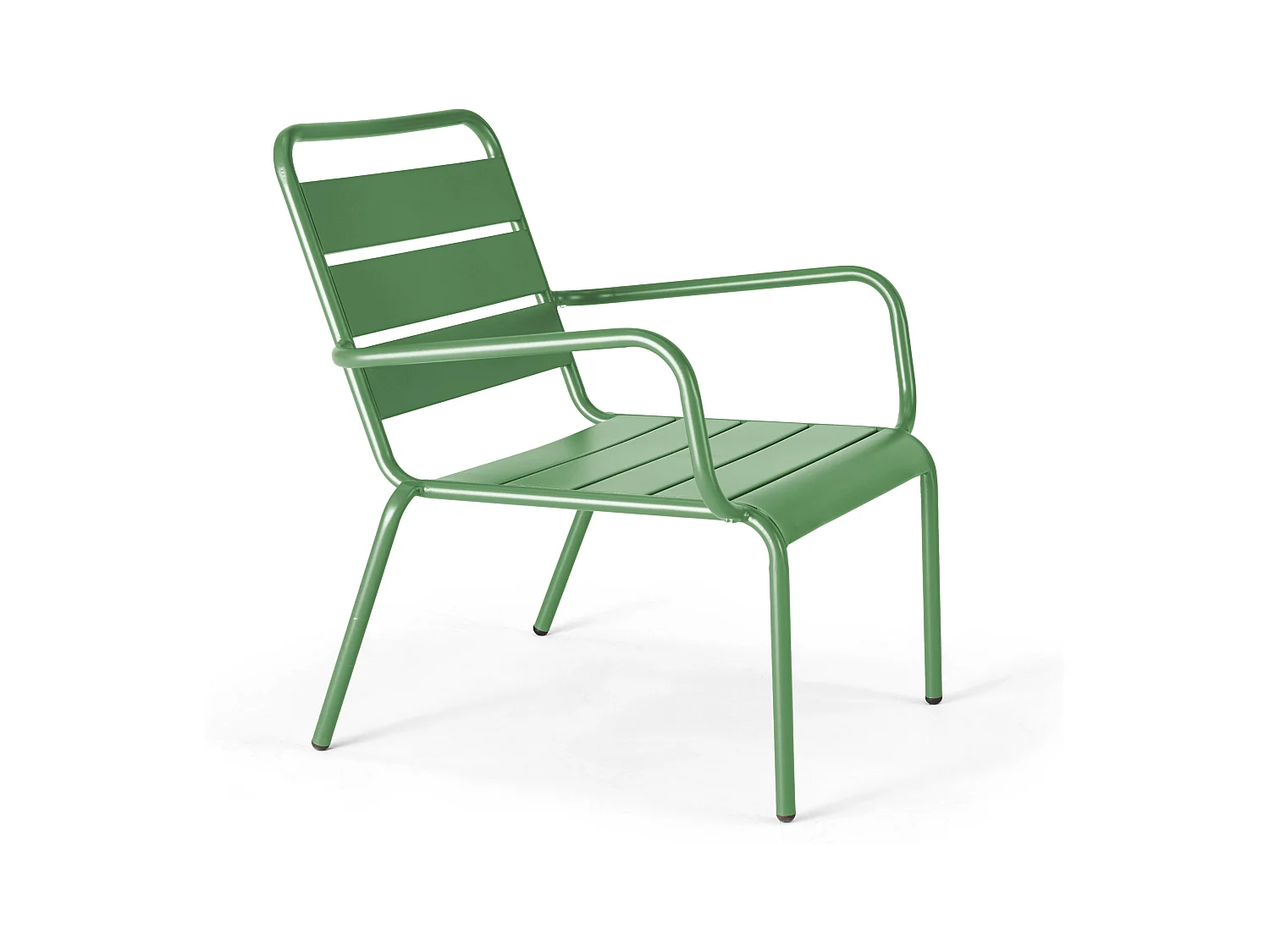 Fauteuil de jardin bas relax acier vert cactus  - Palavas