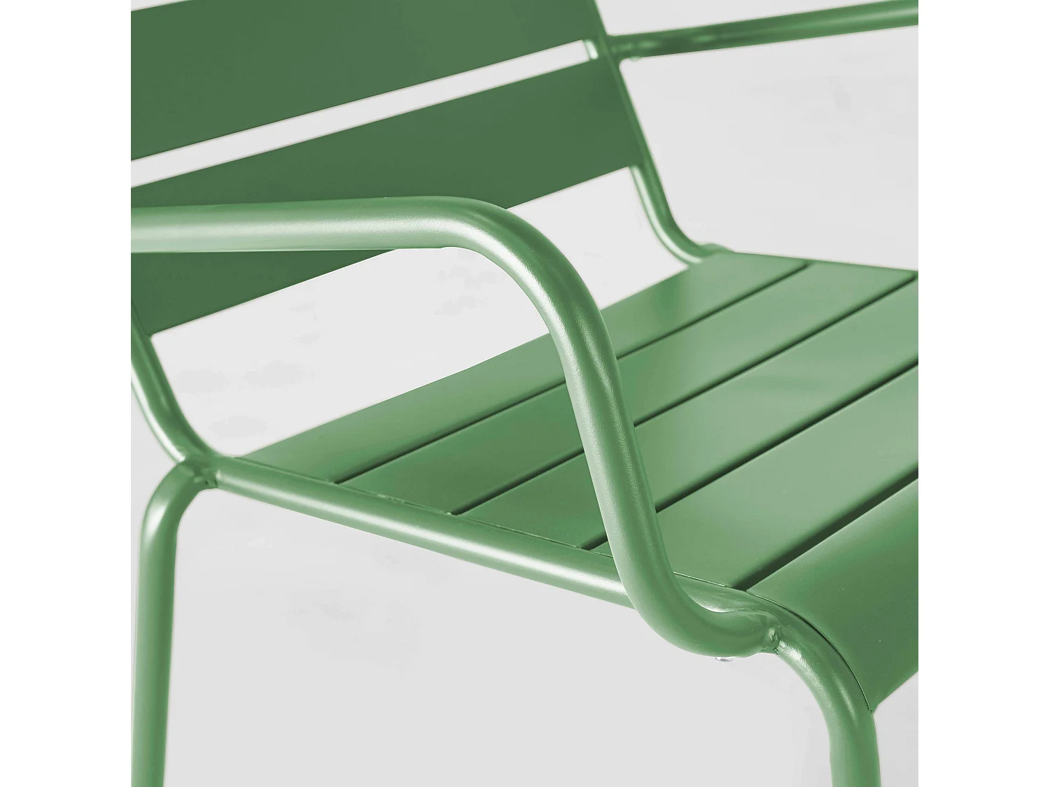 Fauteuil de jardin bas relax acier vert cactus  - Palavas