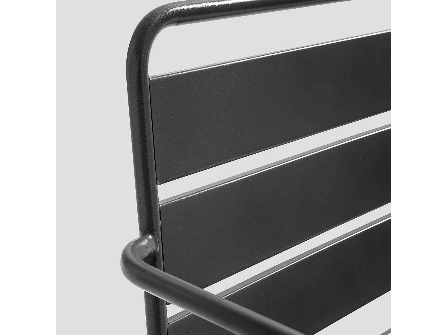 Fauteuil de jardin bas en métal gris anthracite - Palavas