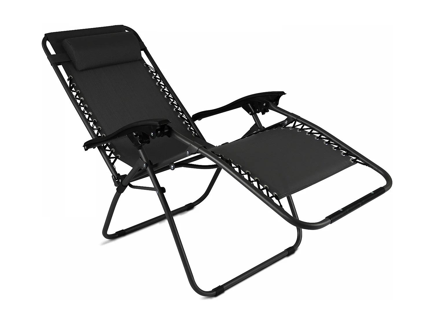 Set van 2 zwarte stalen lounge fauteuils