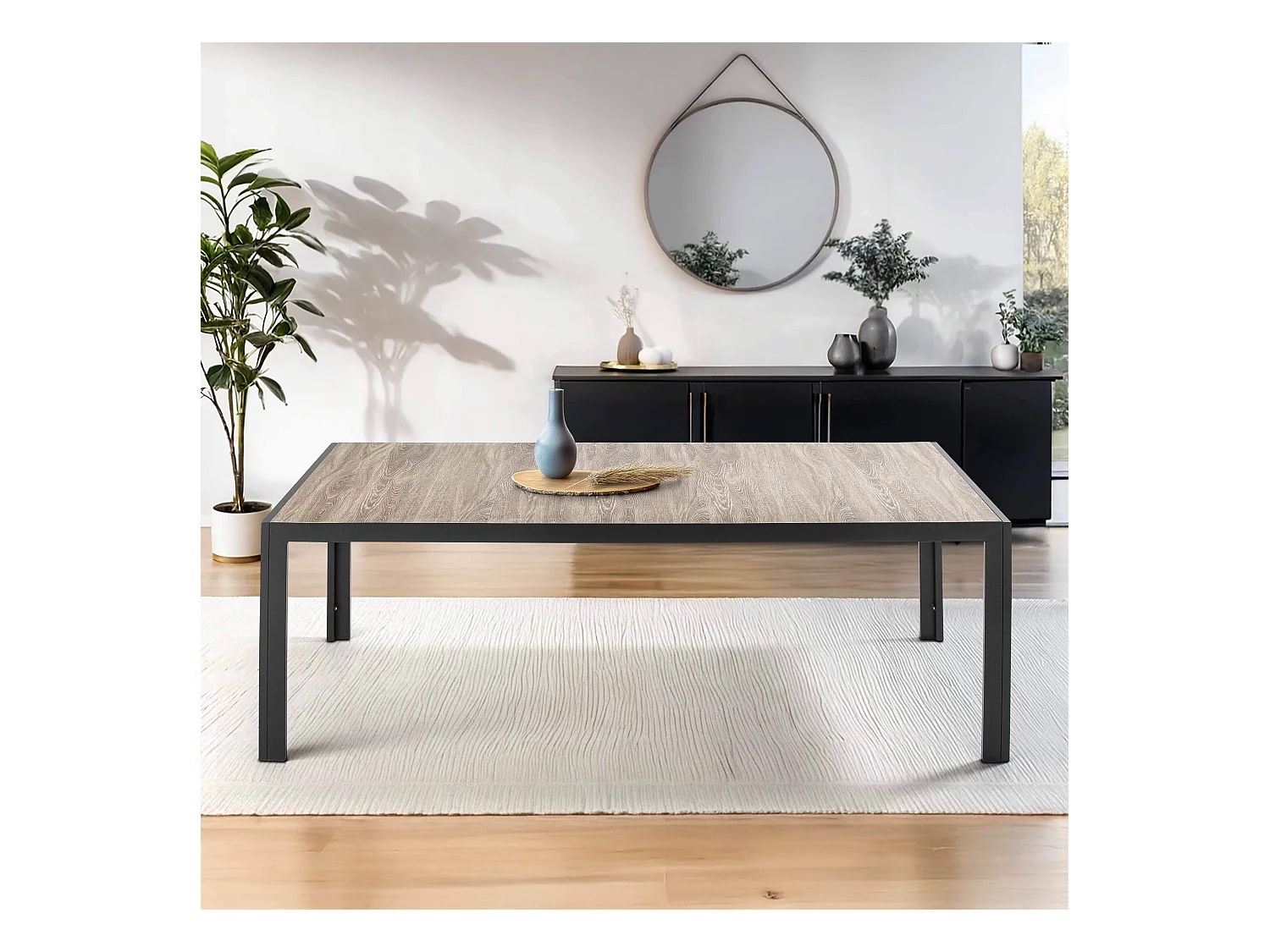 Table contemporaine en aluminium et céramique  - Tivoli