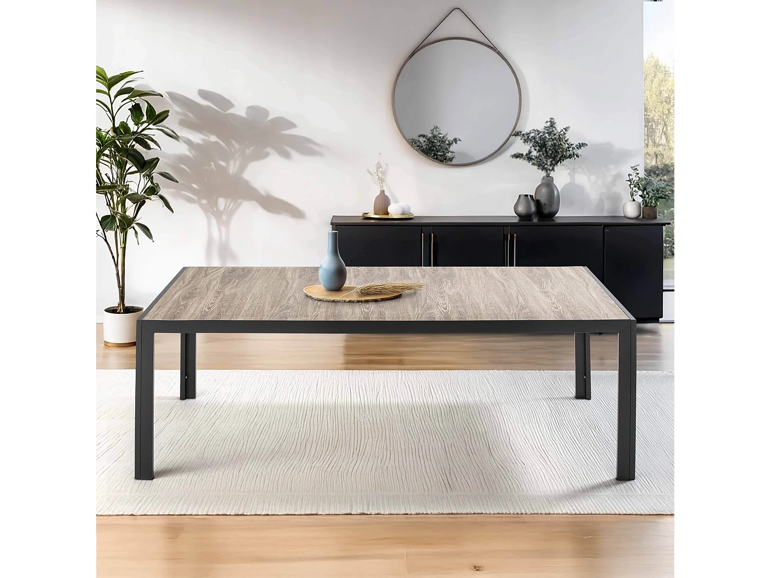 Table contemporaine en aluminium et céramique  - Tivoli