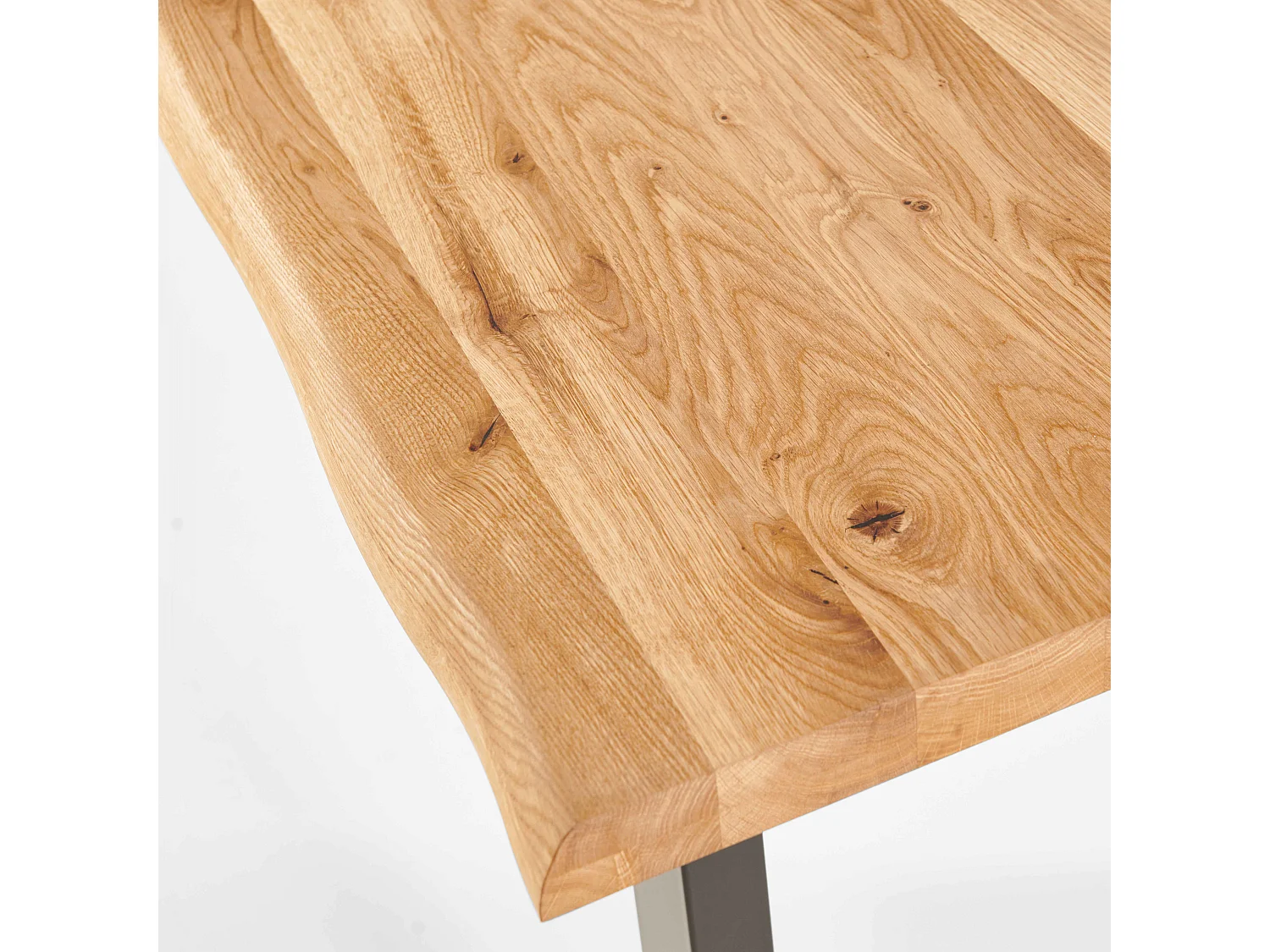 Table à manger en bois bords irréguliers 240 x 95 x 75 cm