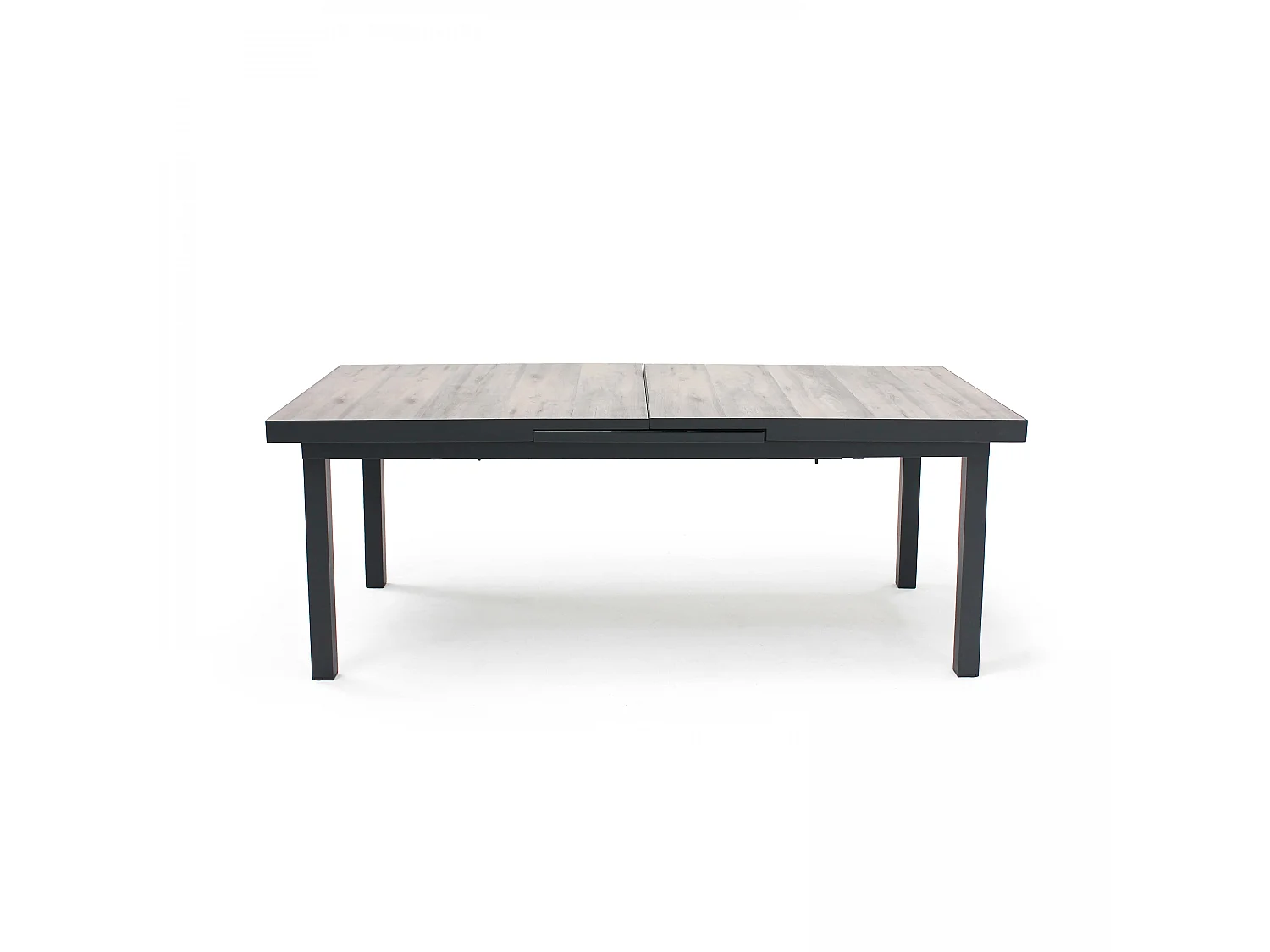 Table extensible en aluminium et céramique bois grisé - Tivoli