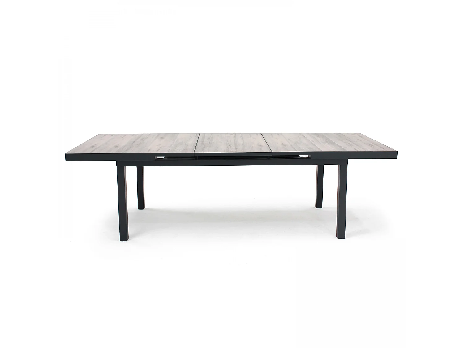 Table extensible en aluminium et céramique bois grisé - Tivoli