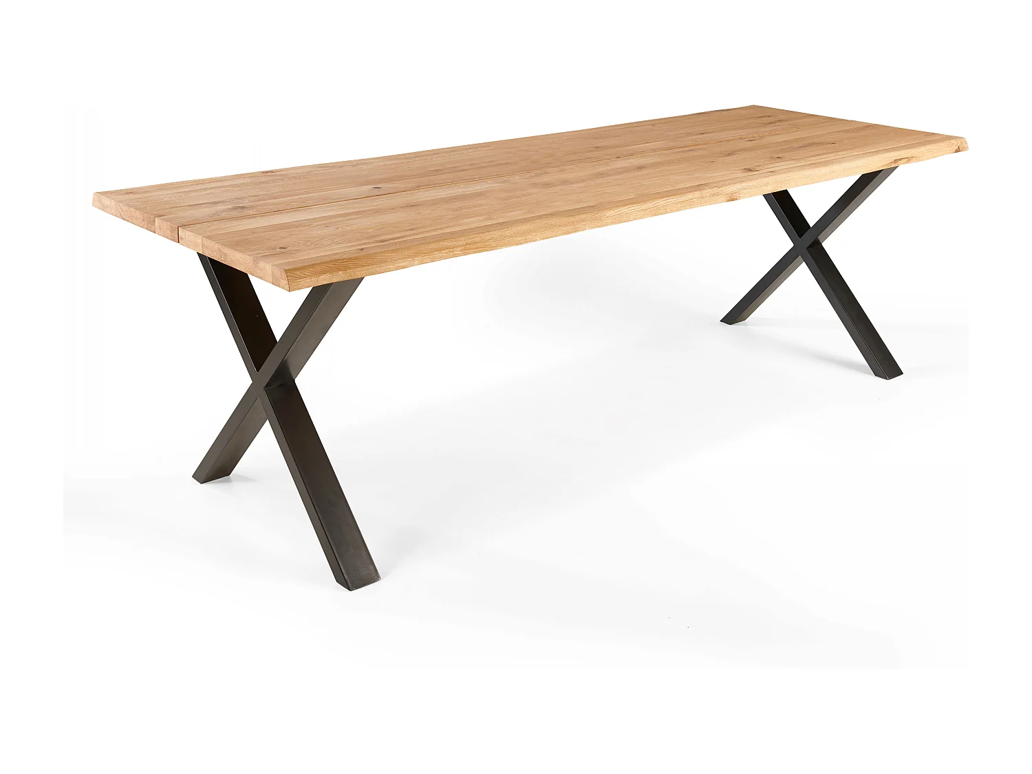 Table à manger en bois bords irréguliers 240 x 95 x 75cm