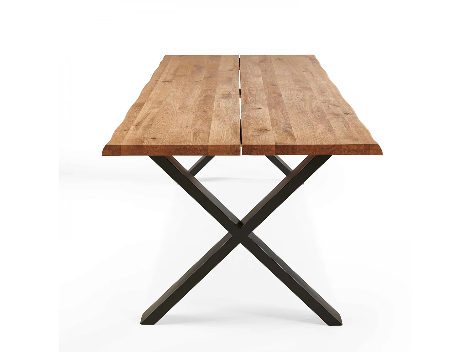 Table à manger en bois bords irréguliers 240 x 95 x 75cm