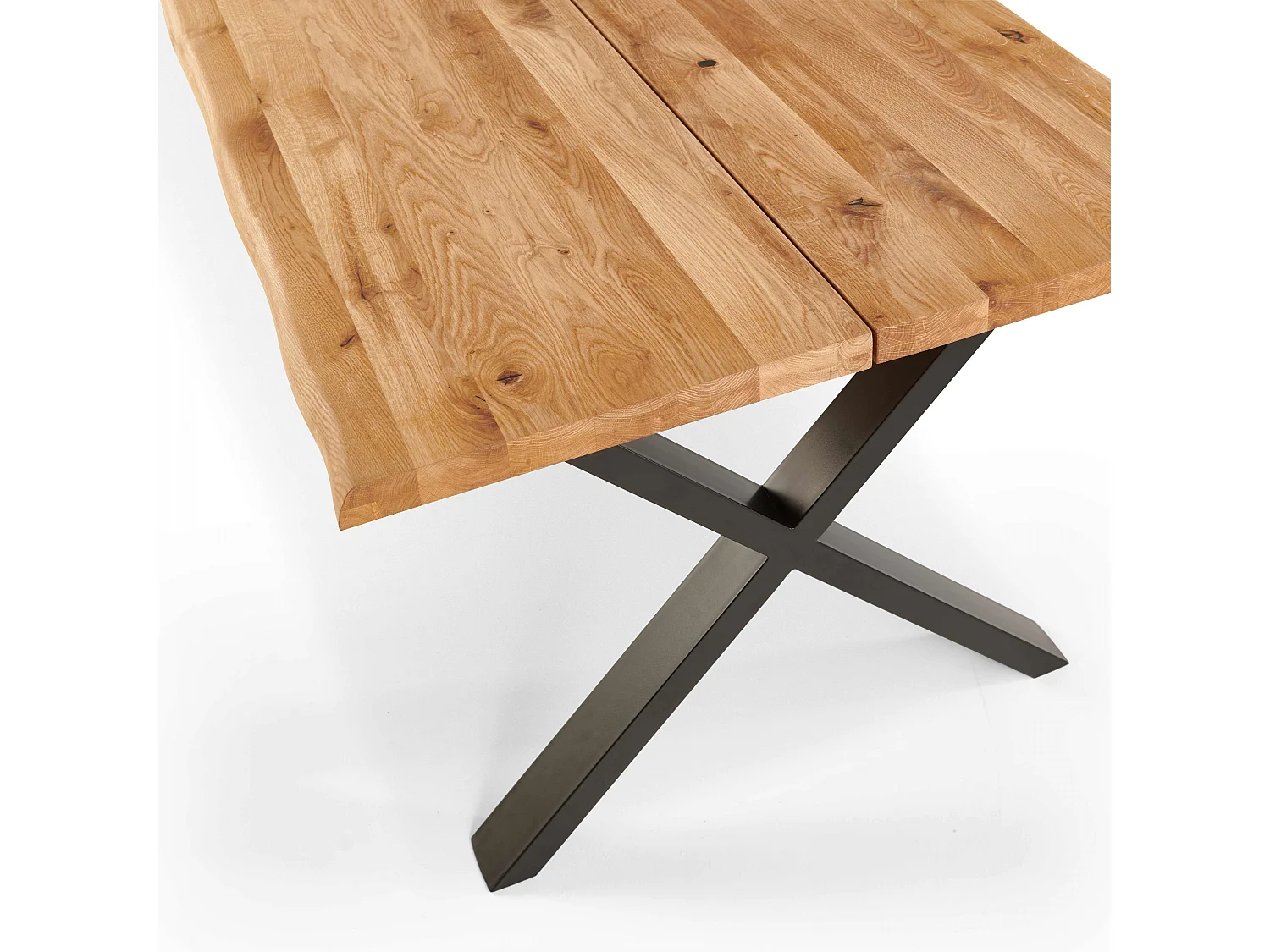Table à manger en bois bords irréguliers 240 x 95 x 75cm