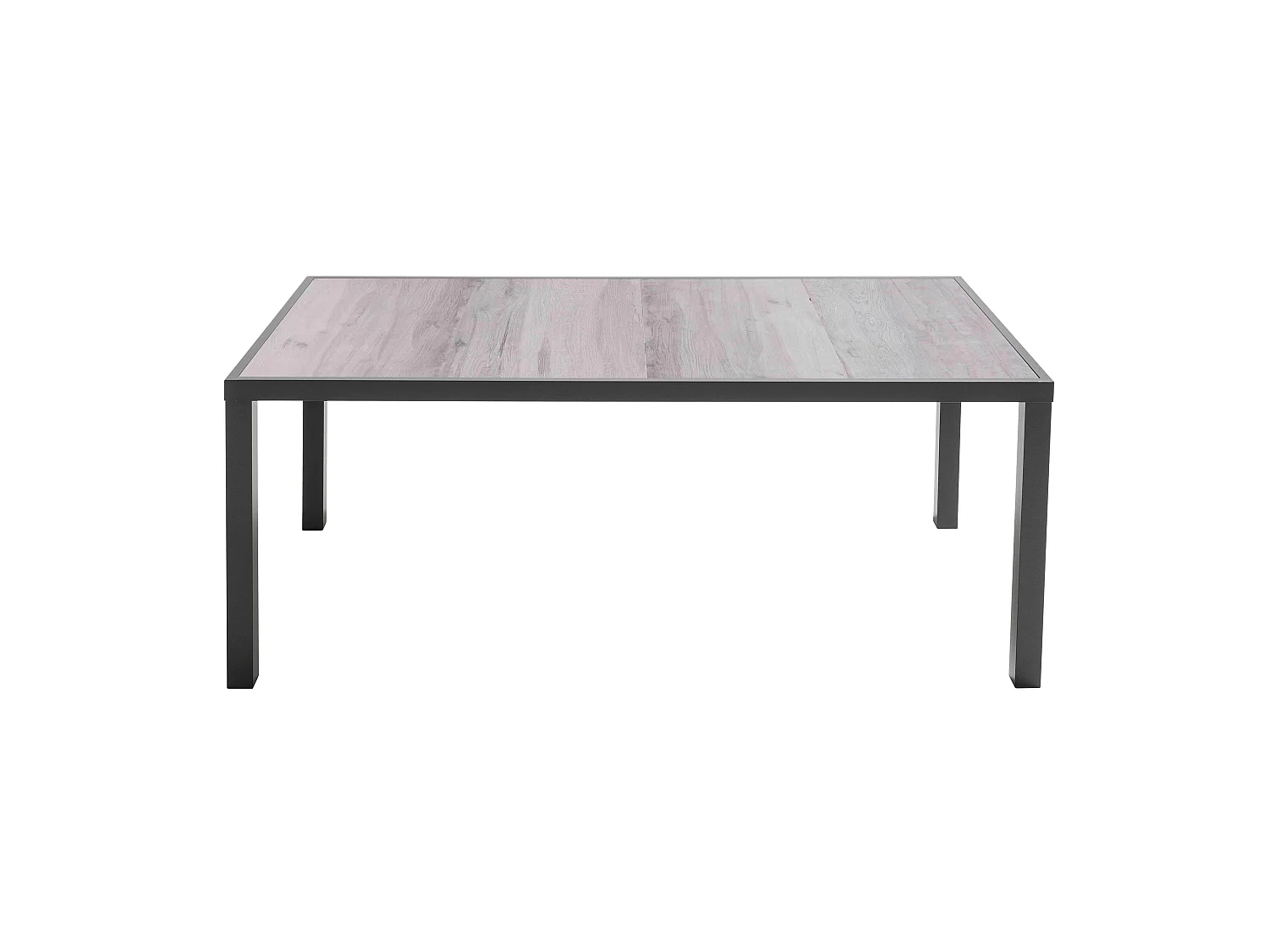 Table en aluminium et céramique bois grisé  - Tivoli