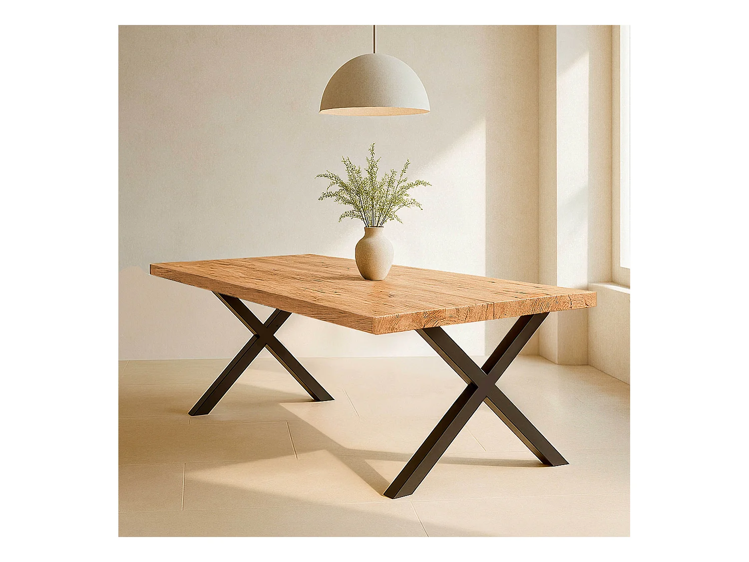 Table à manger en bois 160 x 95 x 75 cm