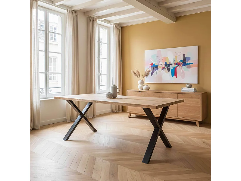 Table à manger en bois 200 x 95 x 75 cm