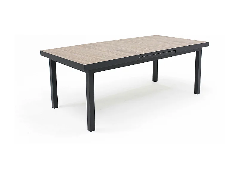 Table extensible en aluminium et céramique marron - Tivoli