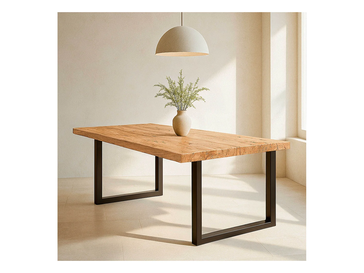 Table à manger en bois 200 x 95 x 75 cm