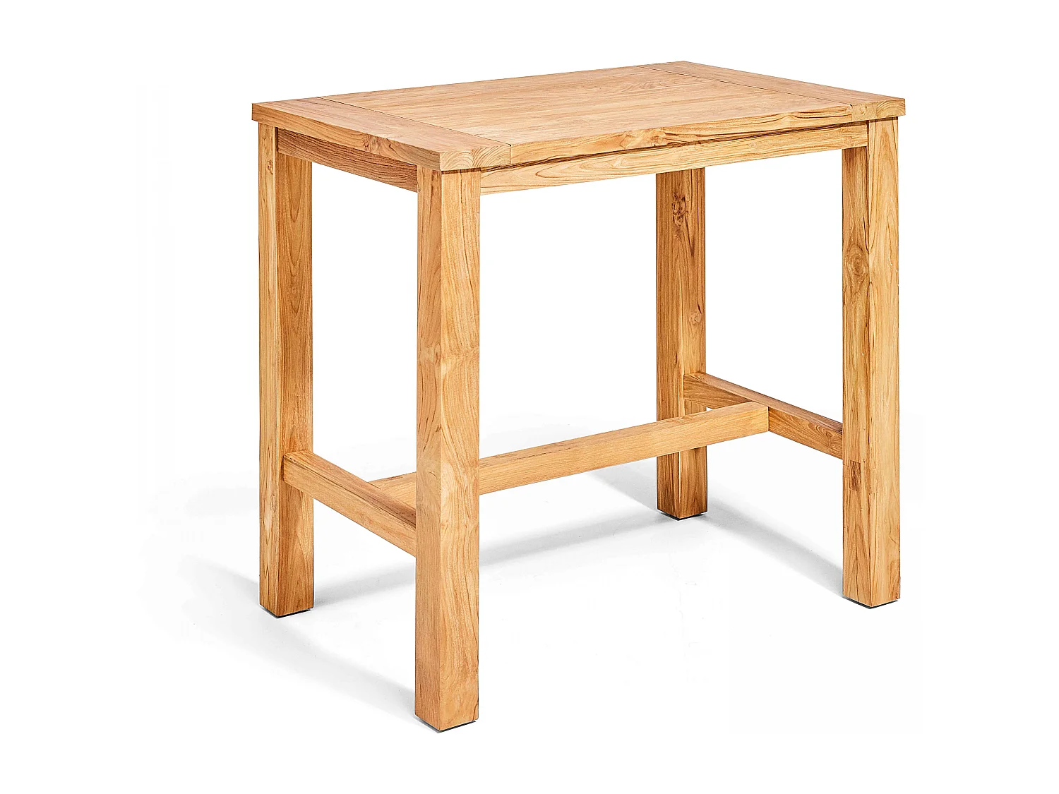 Hoge tafel van massief gerecycled teakhout