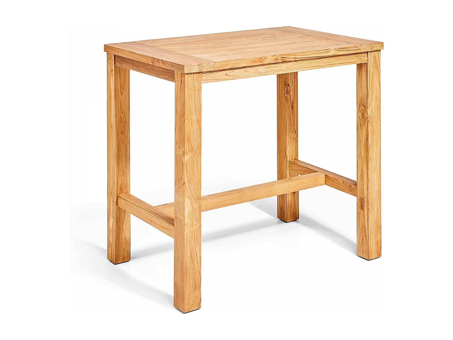 Hoge tafel van massief gerecycled teakhout