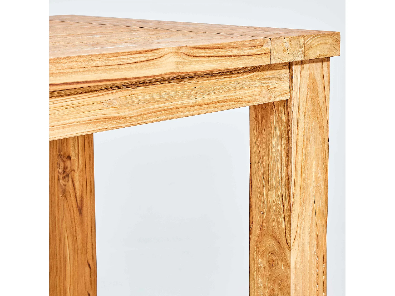 Hoge tafel van massief gerecycled teakhout