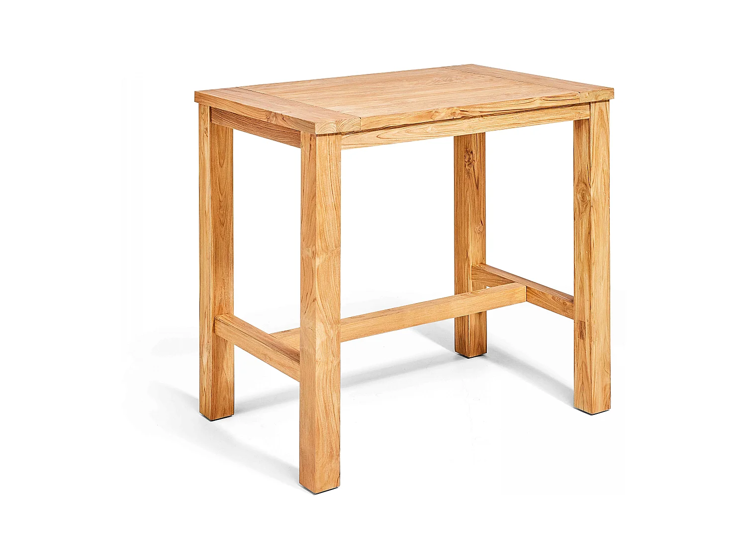 Table haute en teck recyclé massif