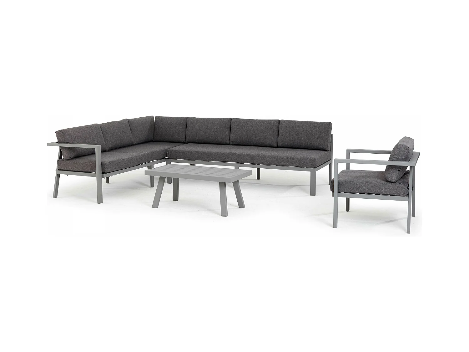 Salon de jardin 6 places en aluminium
