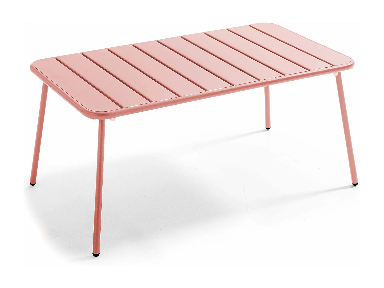 Salon de  jardin 4 places et 1 table basse en acier argile - Palavas