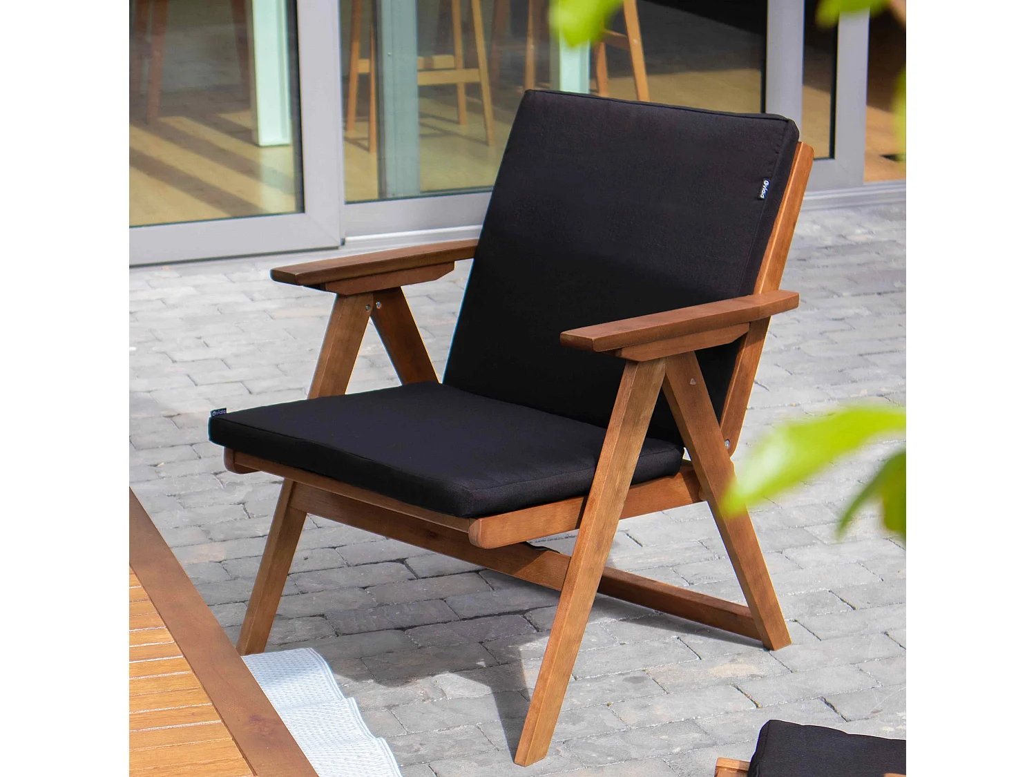 Salon de  jardin pliant 4 places en bois