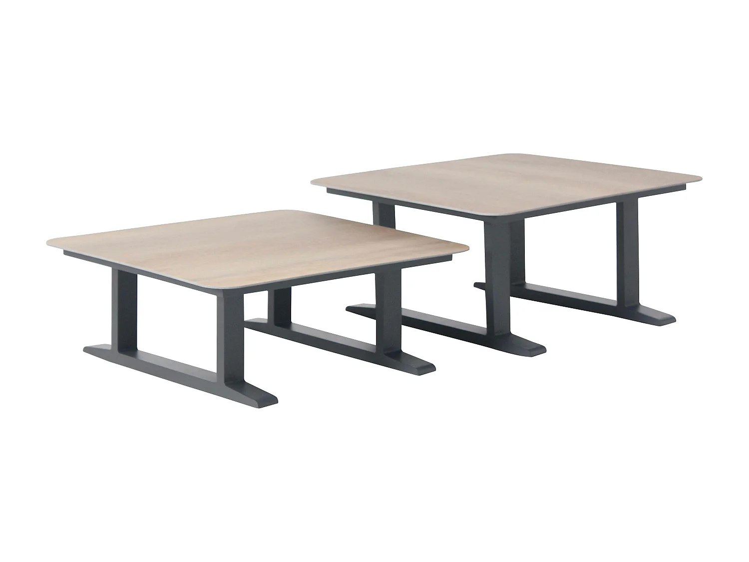 Salon de jardin d'angle 5 places gris