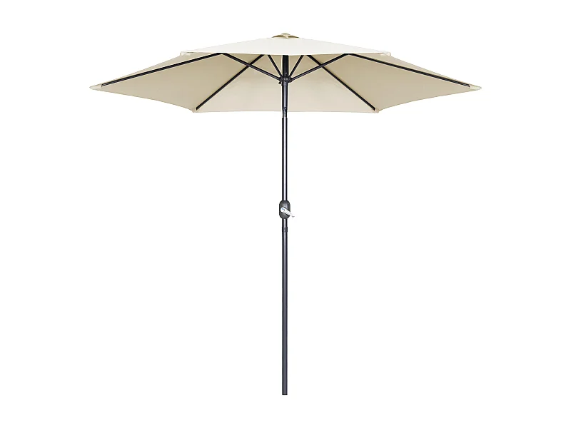 Rechte parasol van 3m in ecru aluminium