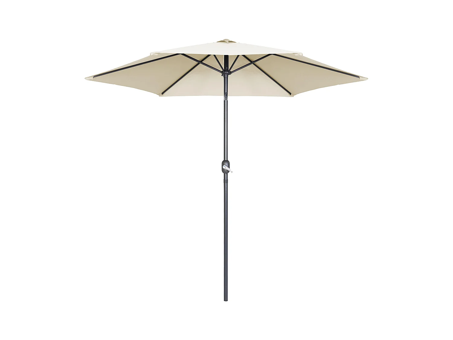 Parasol droit 3m en aluminium écru - Matera