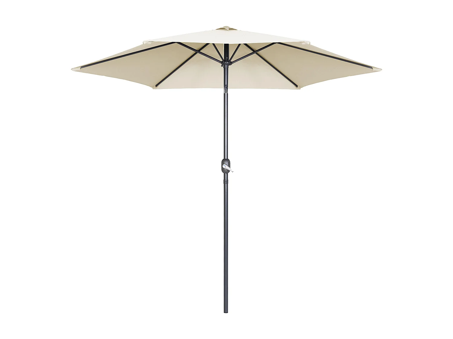 Rechte parasol van 3m in ecru aluminium