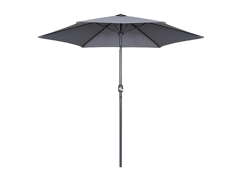 Parasol droit 3m en aluminium gris anthracite - Matera