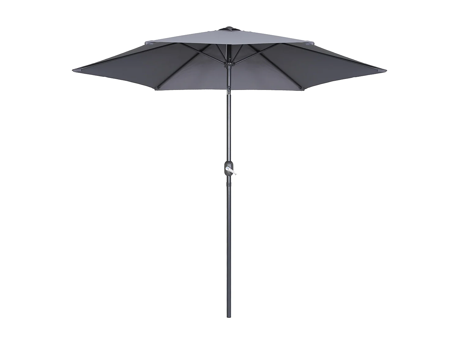 Parasol droit 3m en aluminium gris anthracite - Matera