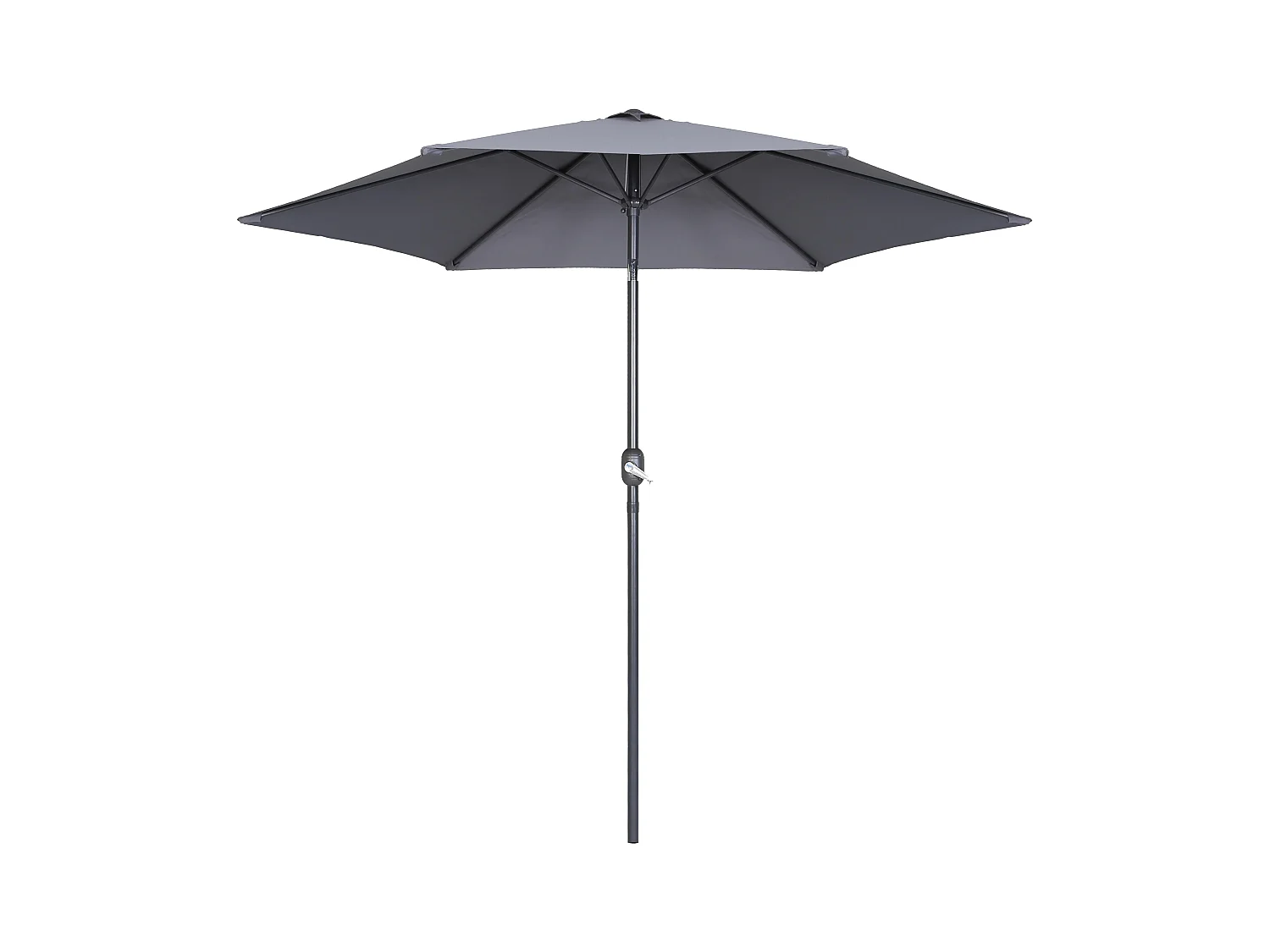Parasol droit 3m en aluminium gris anthracite - Matera
