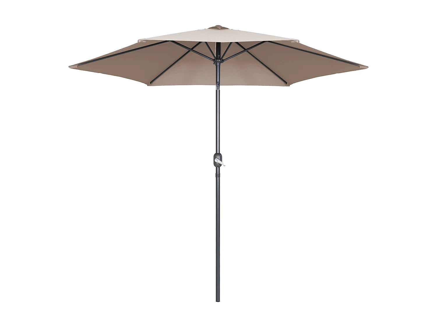 Parasol droit 3m en aluminium taupe - Matera