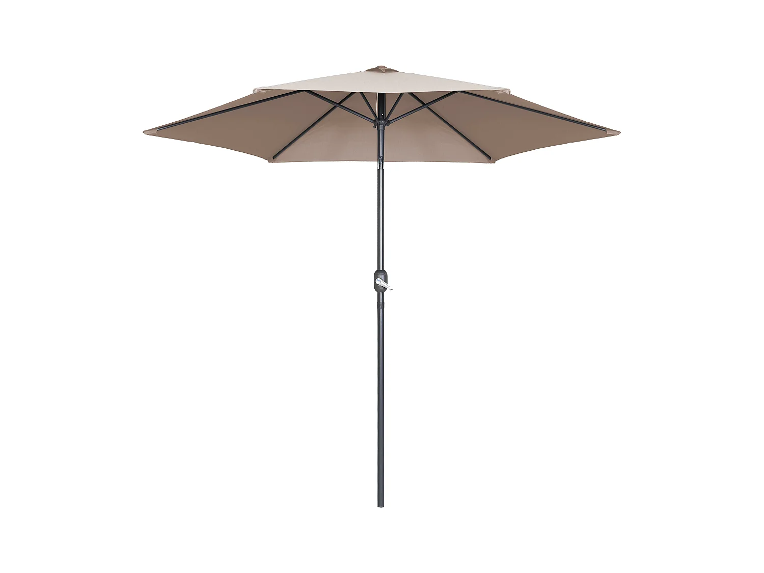 Parasol droit 3m en aluminium taupe - Matera