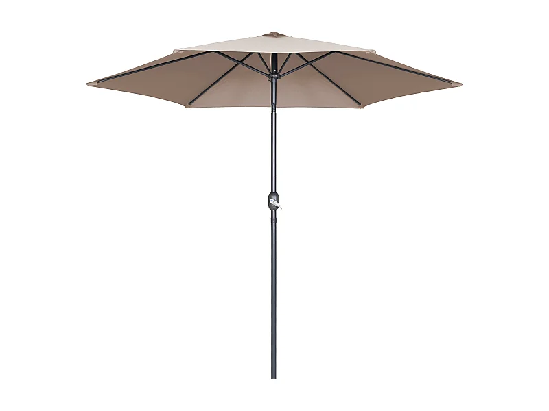 Parasol droit 3m en aluminium taupe - Matera