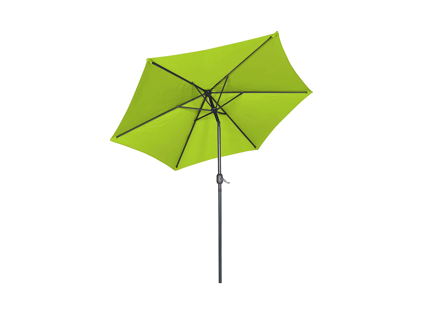 Parasol droit 3m en aluminium vert - Matera