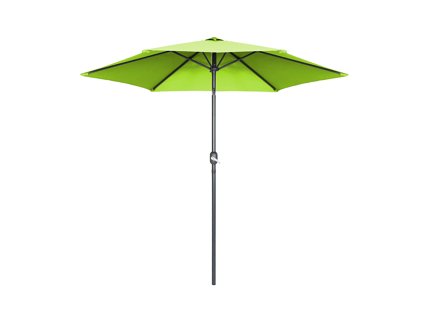 Rechte parasol van 3m in groen aluminium