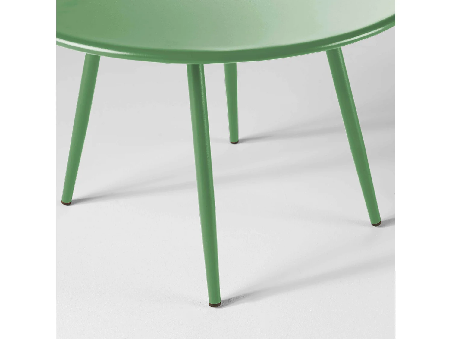 Ronde salontafel van groen cactusmetaal