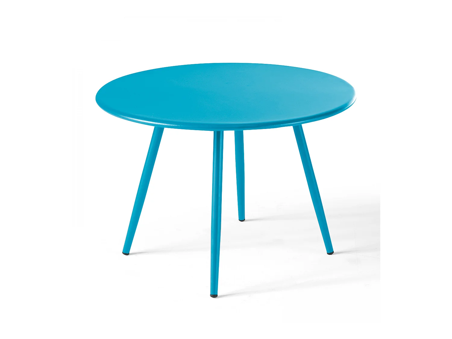 Table basse ronde en métal bleu - Palavas