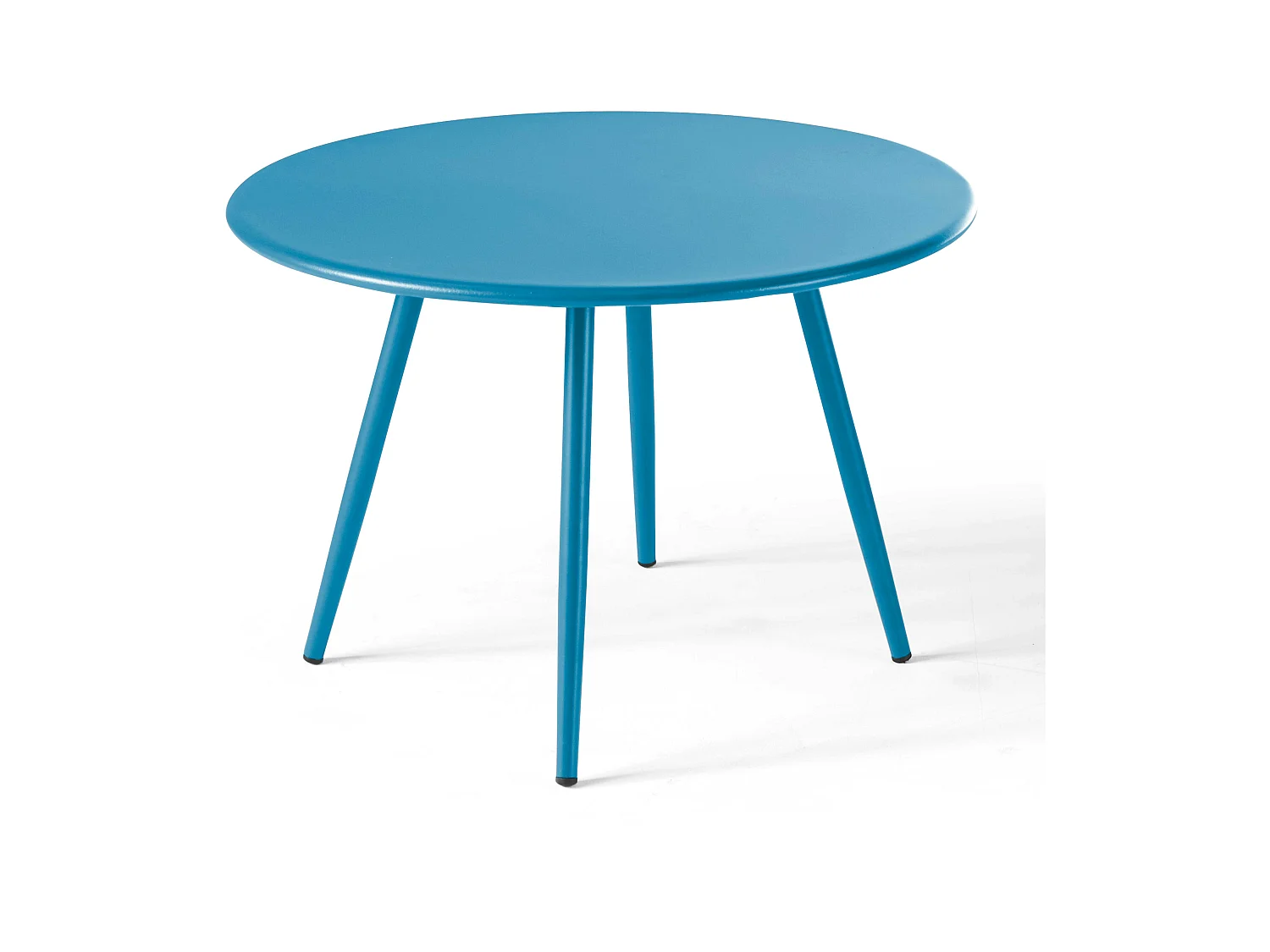 Table basse ronde en métal bleu pacific - Palavas