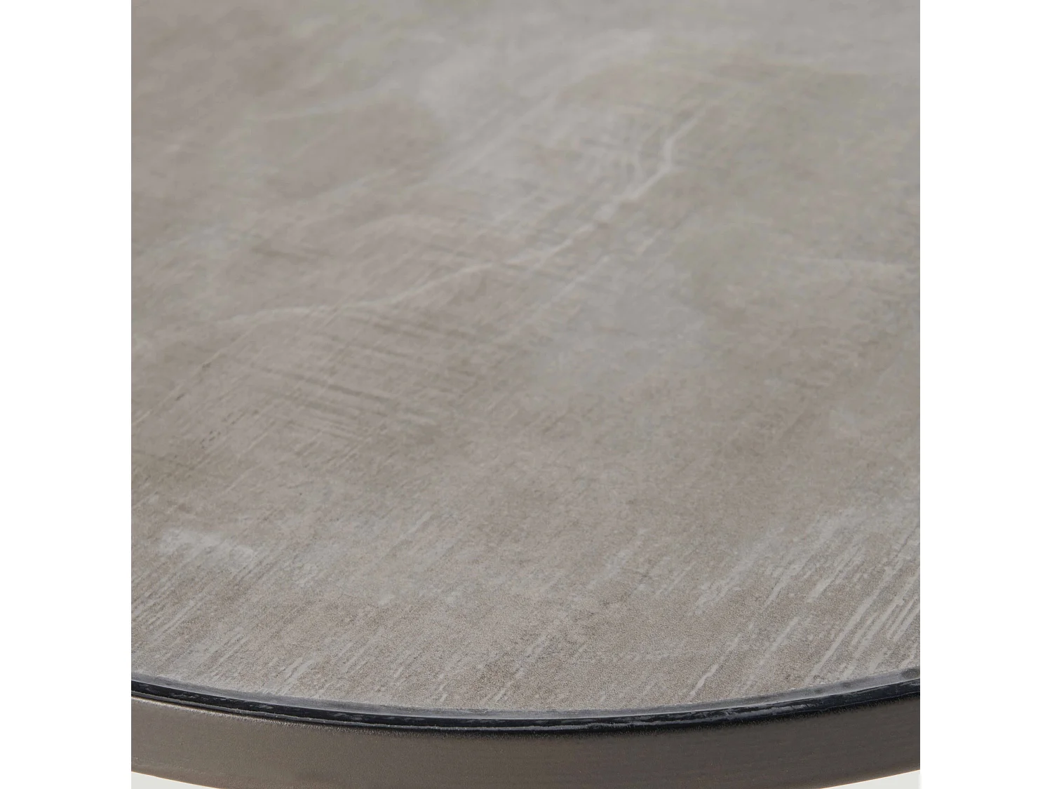 Table basse ronde avec plateau effet béton - Tivoli