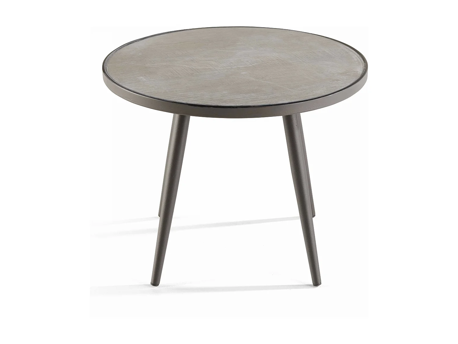 Ronde salontafel met betonlook blad