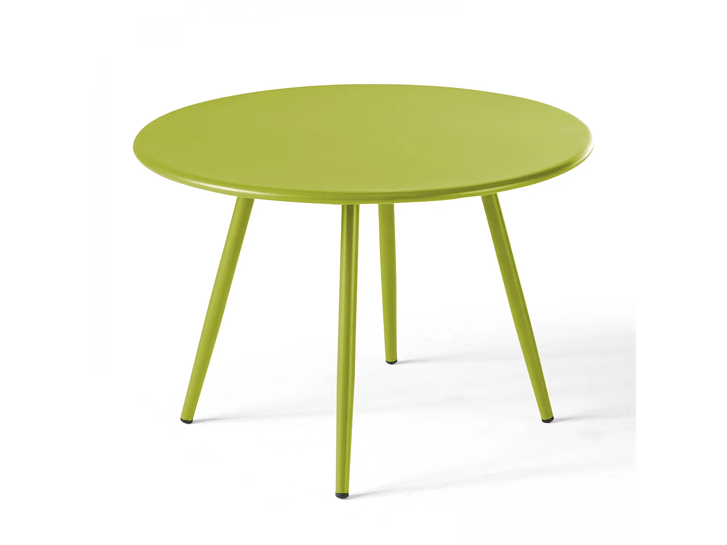 Table basse ronde en métal vert  - Palavas