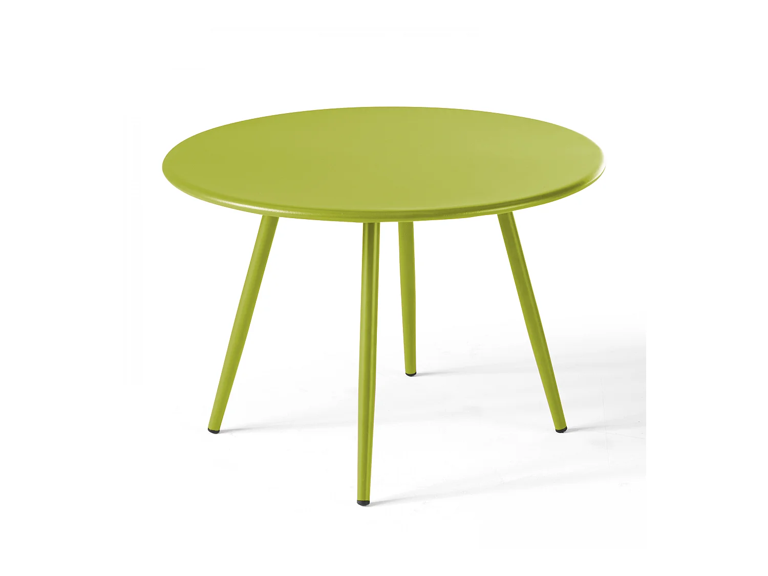 Table basse ronde en métal vert  - Palavas