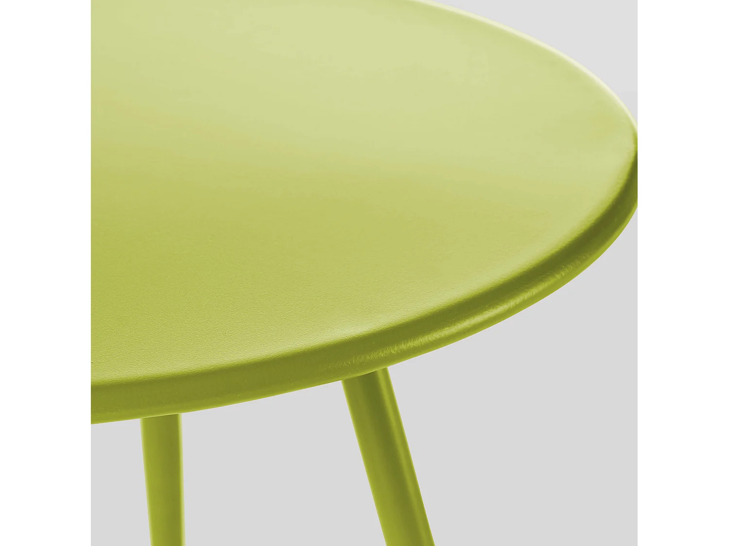 Ronde salontafel van groen metaal