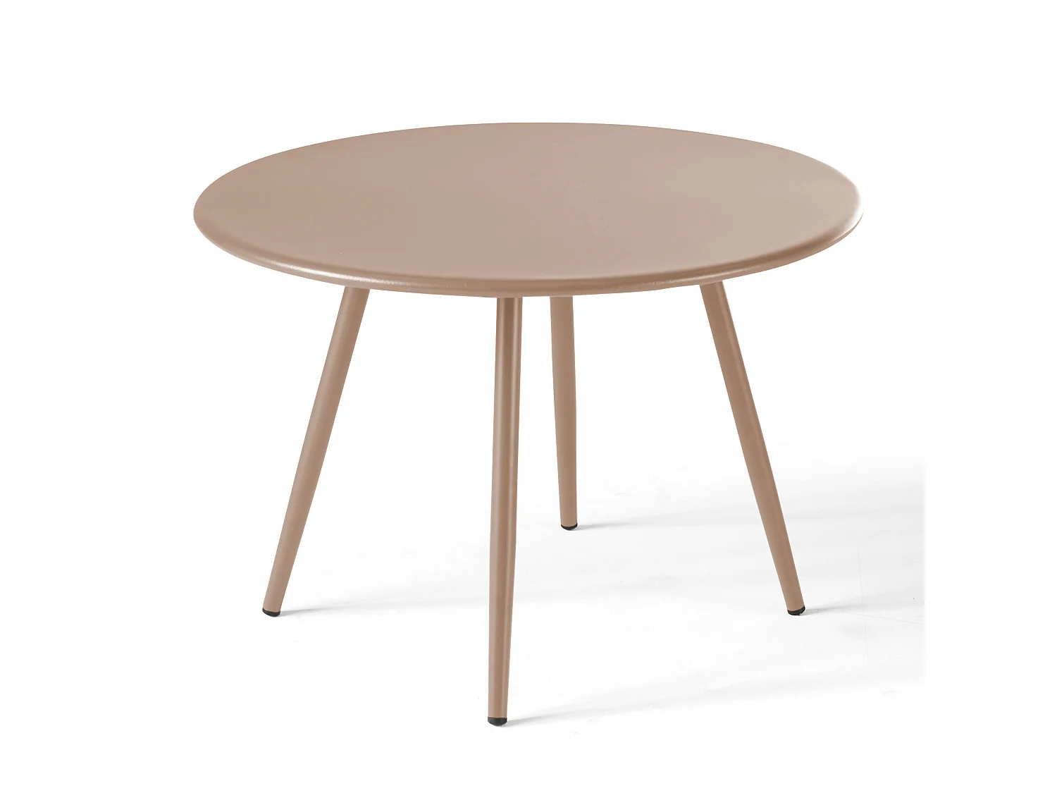 Table basse ronde en métal taupe - Palavas