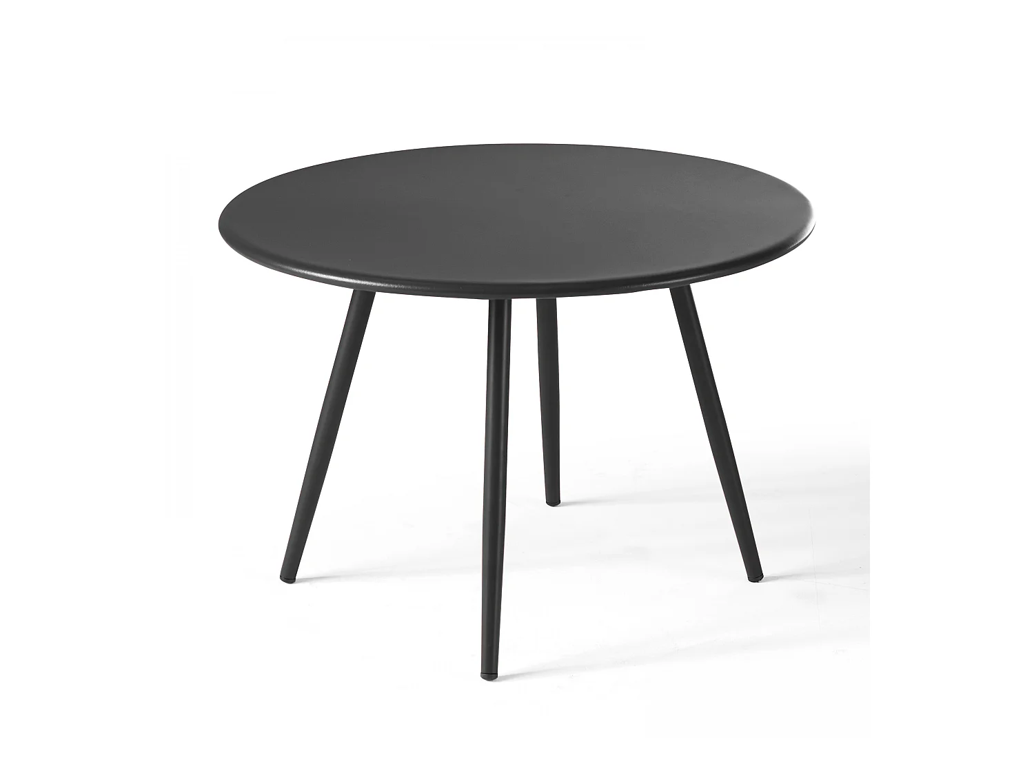 Table basse ronde en métal grise - Palavas