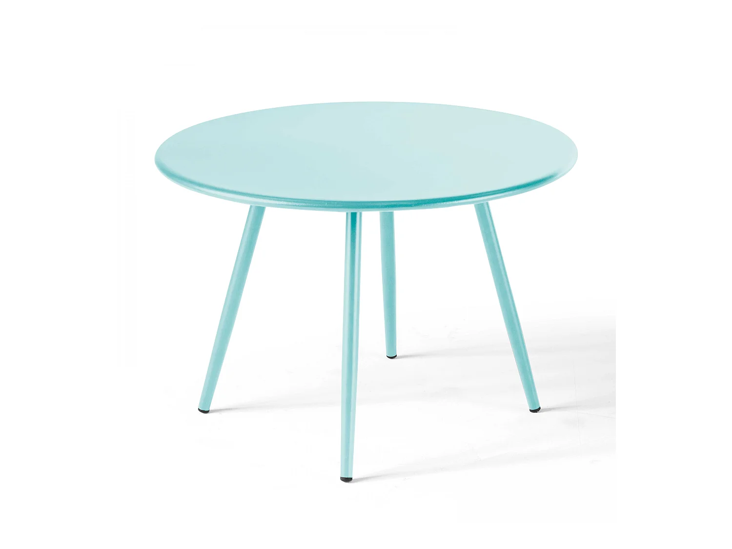 Table basse ronde en métal turquoise 40 cm - Palavas