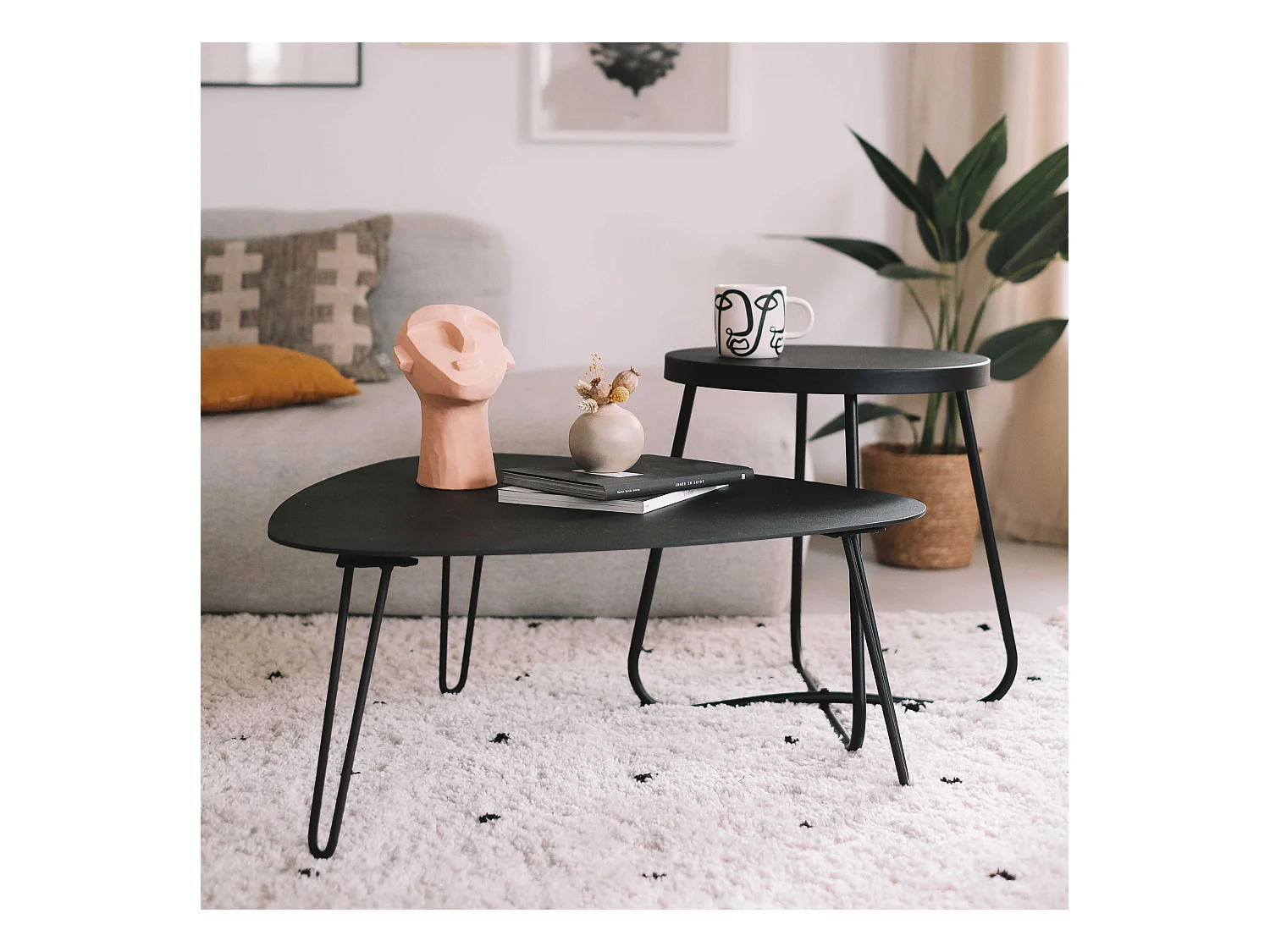 Table basse ronde 43 x 50 cm