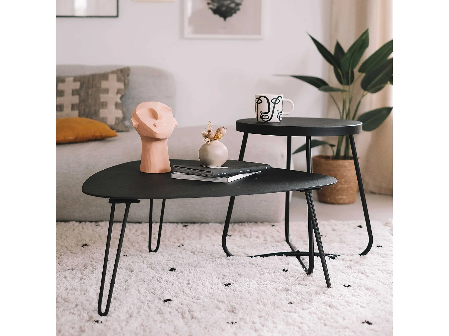 Table basse ronde 43 x 50 cm