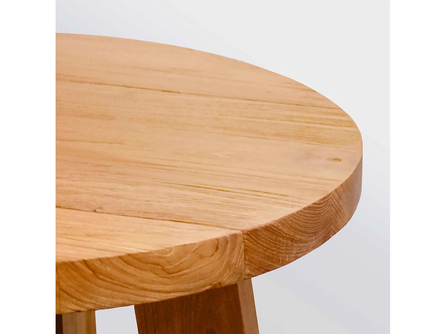 Ronde salontafel van gerecycled massief teakhout, 50 cm